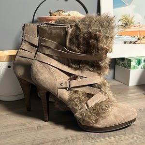 Furry booties, originally from Kohls